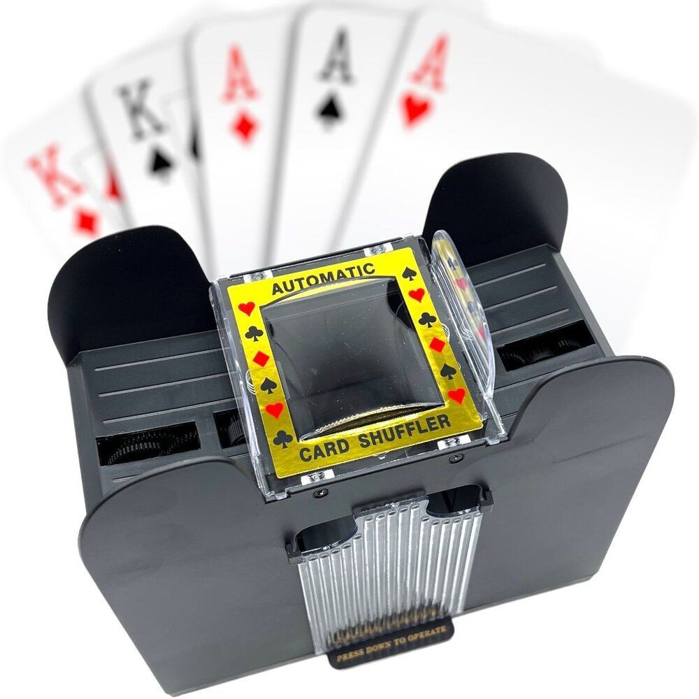 Automatic 6 Deck Playing Card Shuffler Battery Operated Poker Blackjack Game NIB